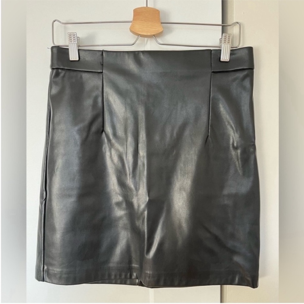 Dynamite Faux Leather Mini Skirt